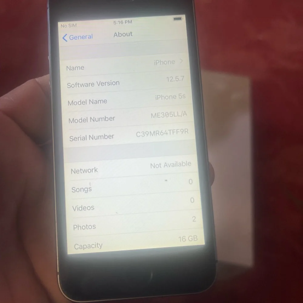 iPhone 5S in Black (16GB)